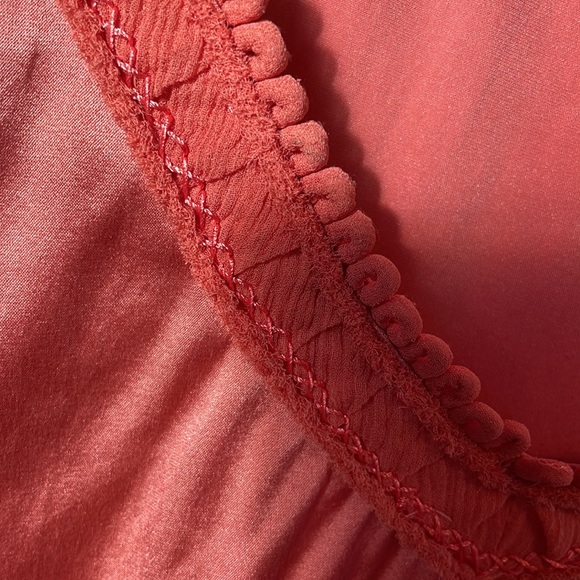 Elie Tahari Silk Blouse, Coral, Size S - Picture 4 of 8